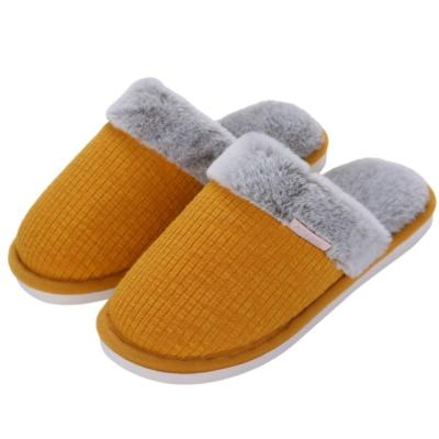 China Custom Made Winter Luxury Anti-slippery Cute Furry Bow Plush Logo Slide Slippers Warm Indoor Shoes For Women for sale