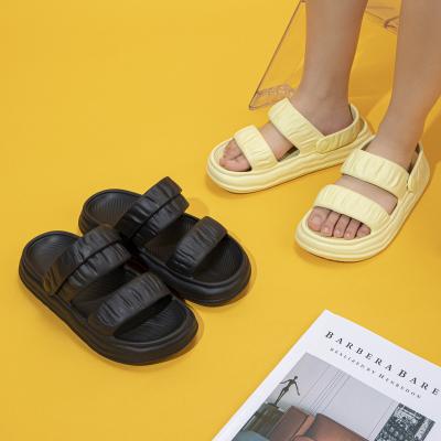 China Summer New Ladies Round Anti-slip Sandals Adjustable Soft Sole Platform Eva Sandals for sale