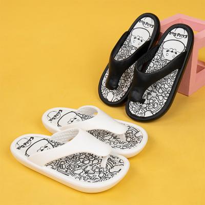 China Spring Summer New Unisex Flip Flops 3cm Shiba Inu Thick Unique Doodle Cushioning Eva Flip-Flops for sale