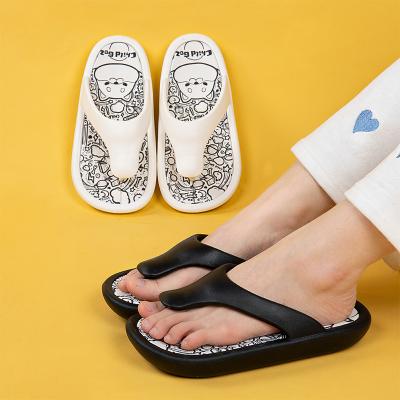 China Cushioning Unisex Graffiti Flip Flops Men Flip Flops Breathable Flip Flops Slippers for sale