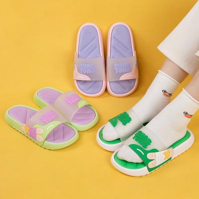 China Damping New Logo Slippers Factory Price Non-slip Slippers Fashion Ladies Slippers for sale