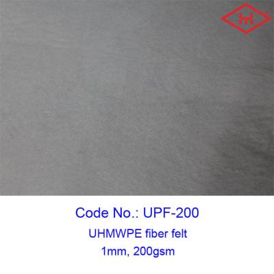 China Industrial 100% Uhmwpe Fiber Felt Rolls 200gsm 1mm Thickness en venta