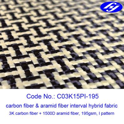 China black Carbon yellow para-Aramid Fabric decoration hybrid filament fabric for sale