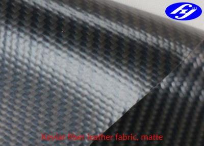 China Cut Resistant Black Artificial Leather Fabric With 480GSM TPU Coated for sale