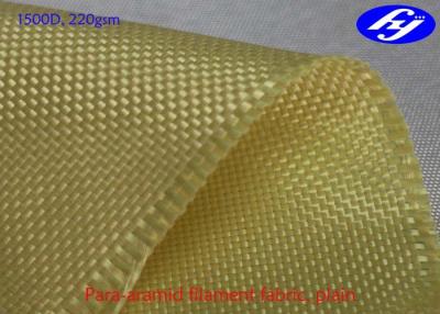 Cina Tessuto 1500D 220GSM della pianura della fibra del Kevlar Aramid di resistenza alcali/dell'acido in vendita