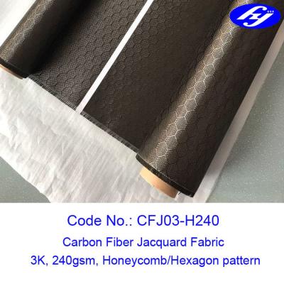 China Honingraat/Hexagon Stof van de de Vezeljacquard van de Patroon3k Koolstof voor samengestelde delen Te koop