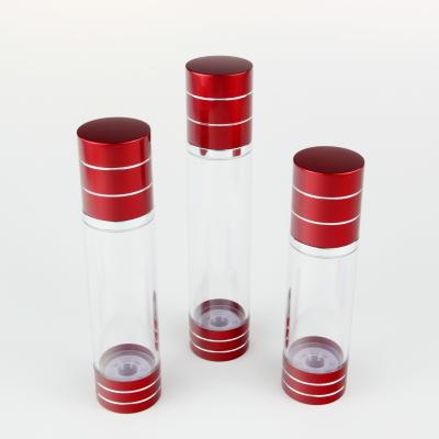 China Plastic BEAUTY PACKAGING Round Acrylic Airless Pump Bottle 15ml 30ml 60ml 120ml for sale