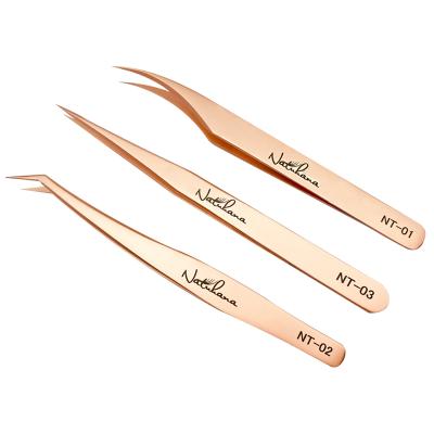 China NATUHANA New Arrival Durable Eyelash Tweezers 2020 Hot Sale Eyelash Tweezers and Professional Eyelash Tweezers for sale