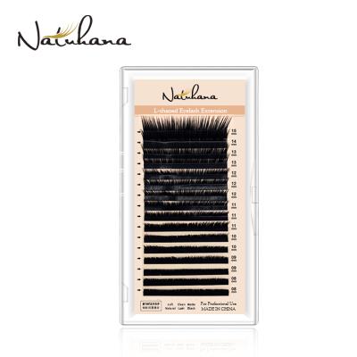 China NATUHANA PBT Fiber Natural Soft Top Quality Synthetic L Shape Eyelashes Mink Eyelashes False Eyelash Extensions Natural Soft for sale