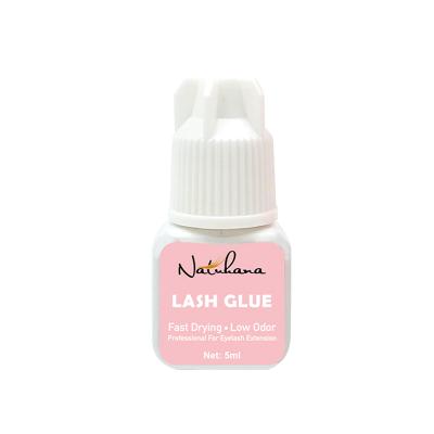 China NATUHANA Eyelash Extension Black Lady Glue 5ml Small Lavalash Sensitive Irritating Fast Drying Private Label for sale