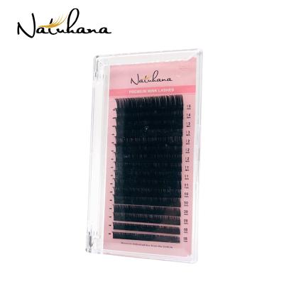 China Natural Soft False Mink Eyelashes Mixed Size from NATUHANA PBT Korean Good Quality Natural Soft Fiber Eyelashes for Eyelash Extension for sale