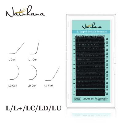 China Synthetic L Fibers Natural False Mink Eyelashes False Eyelash Wholesale NATUHANA Soft Natural Soft Mixed Size and Lashes PBT Lowest Price for sale