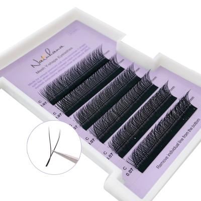 China NATUHANA Lowest Price PBT Fiber Natural Soft Top Quality Synthetic Y Shape Eyelashes Mink Eyelashes False Eyelash Extensions Soft Natural for sale