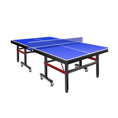 China Teen Manufacturer Professional Pingpong Tables HDF Indoor Tennis Training Equipment With Wheels for sale