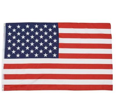 China Outdoor Advertising Display 100%Polyester Blue Line American Flag Custom Thin America Flag Top Quality for sale