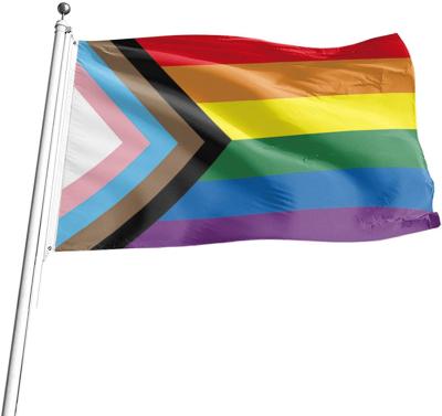 China Top10 Best Selling Cheap Custom LGBT Hang Rainbow Flags New Product FLYING for sale