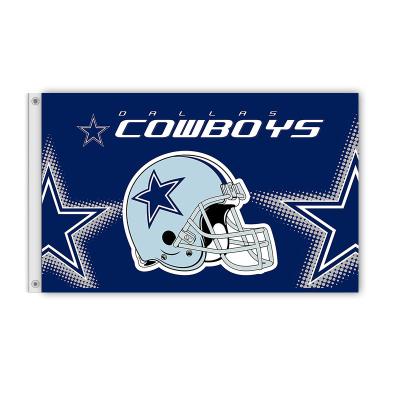 China Hot Sale High Quality Polyester Dallas Cowboys Flags Custom Outdoor Advertising Display 90x150cm 3x5ft All Nfl Team Flags for sale