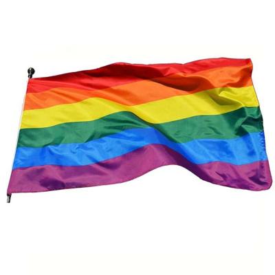 China Wholesale Cheap Custom Flags FLYING 3X5 Polyester LGBT Rainbow Flag Sublimation Gay Pride LGBTQ Flags for sale