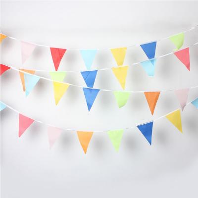 China Healthcare Institutes Holiday Advertising Custom Flag Bunting Promotion String Flag Polyester Bunting for sale