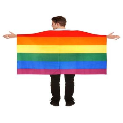 China Cheap Fast Delivery Lgbtq Gay Pride Rainbow Body Flag Outdoor Advertising Display for sale