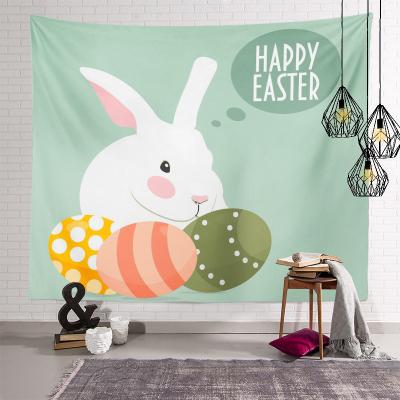 China Custom Easter Bunny Home Decor Art Decor 2022 Happy Easter Party Tapestry for sale