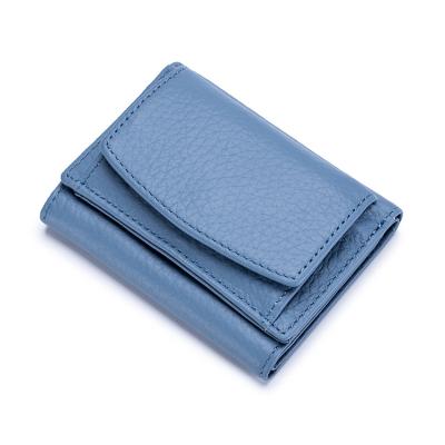 China Wallet Coin Bag Card Case Holder Genuine Leather Top Genuine Leather Short Wallet For Women for sale