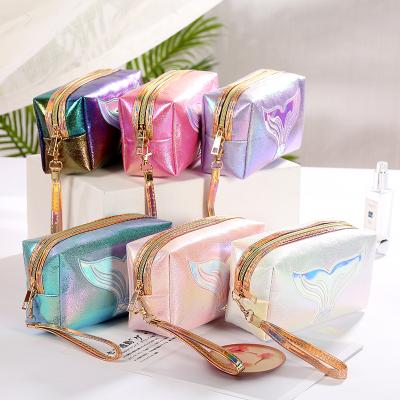 China NATIONAL Portable Shiny Laser Women Makeup Bag Travel Cosmetic Case Ladies Storage Bags Organizer Pouch for sale