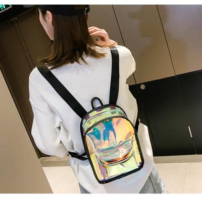 China Fashion Clear Waterproof PVC Backpack Women Custom Transparent Portable College Backpack PVC Waterproof Backpack for sale