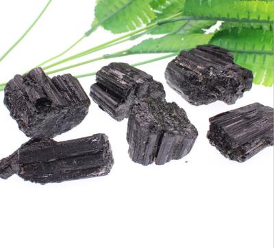 China Natural Black Rough Tourmaline Stone China Raw Black Tourmaline Black Tourmaline for sale