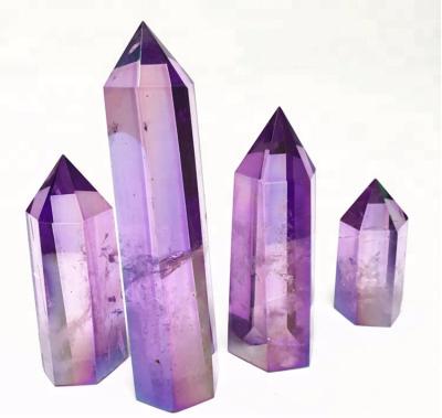 China Natural Purple Quartz Crystal Point Healing Amethyst Charming Wand from China for sale