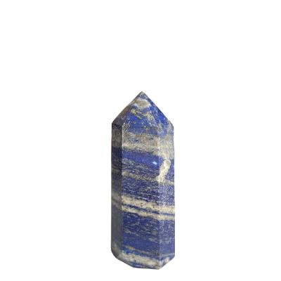 China Natural China Healing Lapis Lazuli Stone Quartz Crystal Point Healing Magic Wand for sale