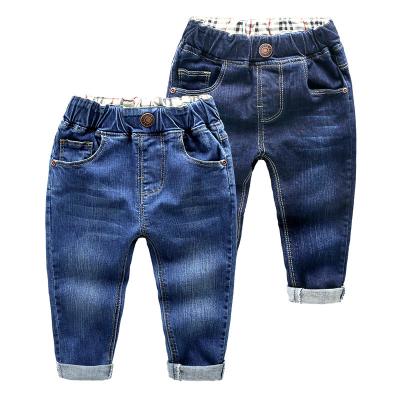 China Wholesale New Fashion Anti-pilling Children's Simple Blue Boys Damaged Jeans Pants For Kids Clothes for sale