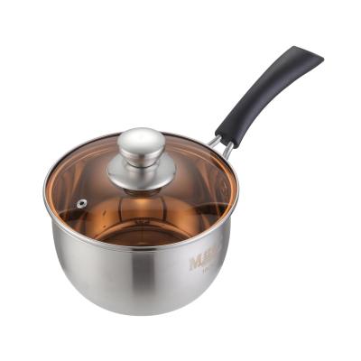 China High Quality Stainless Steel Spouted Pot Sustainable Pot Korean Milk Soup Boiling Pot for sale