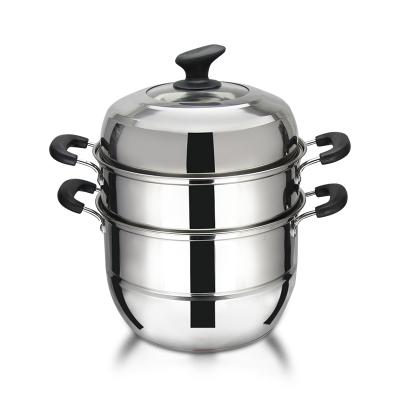 China Sustainable Stainless Steel Food Steamer Hot Pot Chinese Steamer Dumpling Steamer for sale