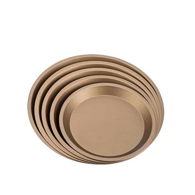 China Sustainable Hot Selling Amazon Carbon Steel Kitchenware Baking Pan Round Pizza Pan Pizza Tray for sale