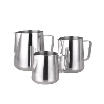 China Sustainable Stainless Steel Milk Frothing Pitcher Coffee Milk Frothing Cup for sale