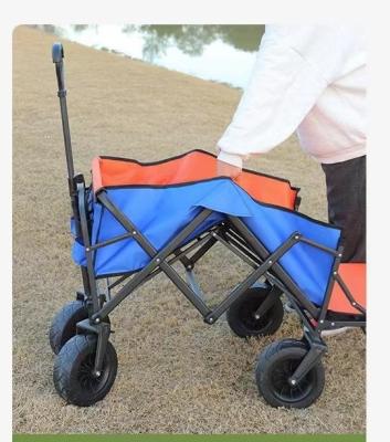 China Heavy Duty Collapsible Folding Outdoor Utility Wagon for Camping and Picnic 100*58*54CM for sale