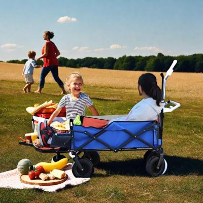 China Portable 4 Wheels Beach Trolley Cart für Outdoor Camping Klappbar und zusammengebaut zu verkaufen