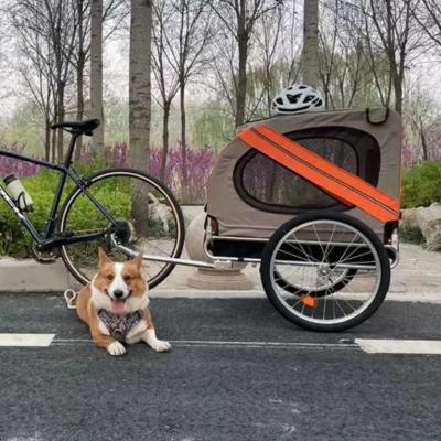 China Stainless Steel Baby Bicycle Trailer with Pet Trailer Dog 150*90*105CM Rear 20