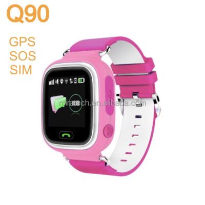 China APP control Q90 gps location sim card kids watch security SOS smart kids watch mobile phone for IOS Android for sale