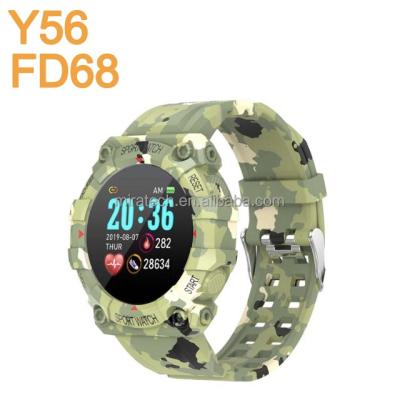 China New Touch Screen Y56 2021 Touch Screen Smartwatch Phone Album Blast Training Wristband Blood Pressure Change Watch Face For Men Waterproof FD68 for sale