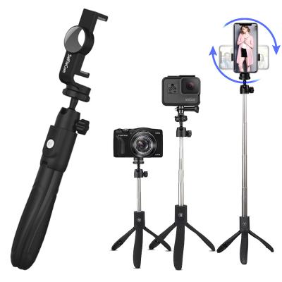 China 2021 best selling digital camera k05 portable outdoor 360 degree rotation stretch tube selfie stick with mirror for sale