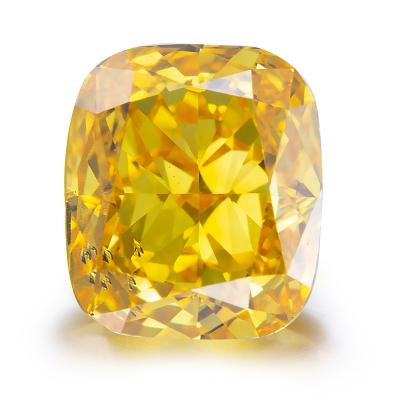 China Fancy Vivid Yellow Color Set or CVD Diamond Yellow Developed by Messi Jewelry Lab Created Diamond Fire Cushion Cut HPHT Lab for sale