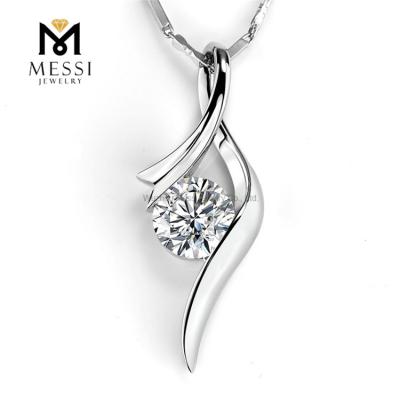 China Lab Grown Diamond Necklace Jewelry Messi Jewelry Romantic Pendant Necklace Jewelry White Gold 10k 14K 18k for sale