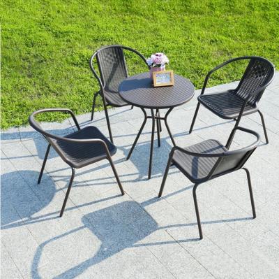 China Insun Outdoor Weather Furniture Aluminum Coffee Table Set Outdoor Aluminum Dining Table Dining Chair for sale