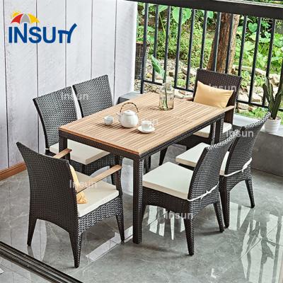 China Outdoor Luxury Time Furniture Kitchen Table Dining Table Set With 6 Chairs for sale