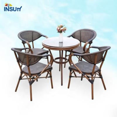 China Outdoor Weather Furniture Luxury Dining Set Patio Furniture Table Sets Dining Patio Leisure Set Rattan for sale