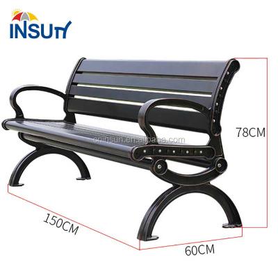 China Large Garden Bench Patio Furniture Waterproof Outdoor Metal Iron Concrete Garden Bench for sale