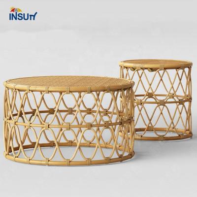 China Combination Table Outdoor Tea Table Round Rattan Time Furniture Tea Table for sale