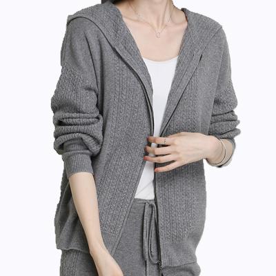 China Anti-Shrink Women's Winter Cashmere Sports Fashion Sweater And Pant Suits for sale